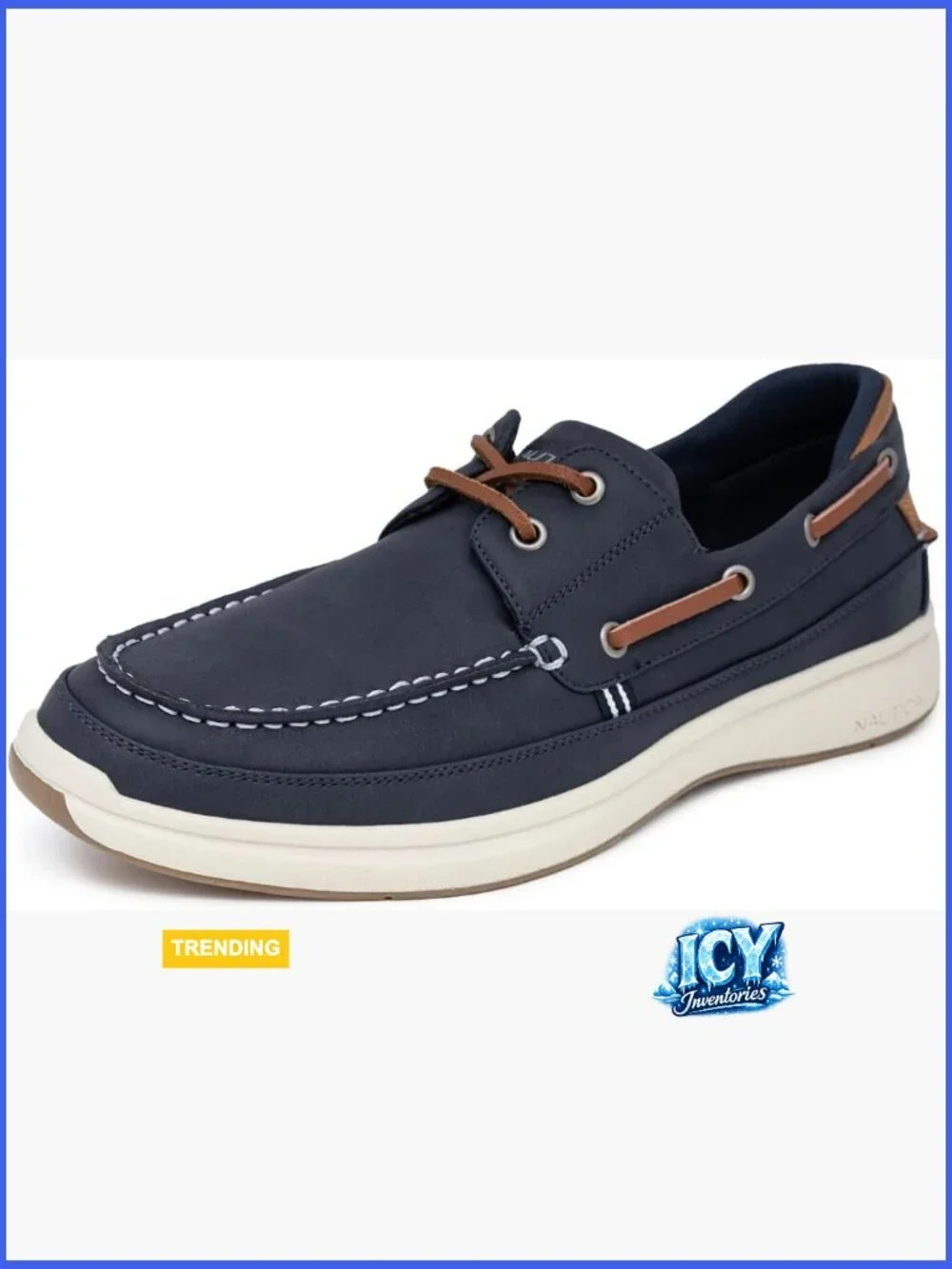 Men's Classic Lace-Up Mocc Shoes Cushioned Insole Casual Deck Loafers Walking